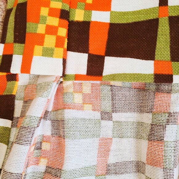 MCM Funky 70's Heavy Cotton Curtains - Pair Two - Picture 8 of 8